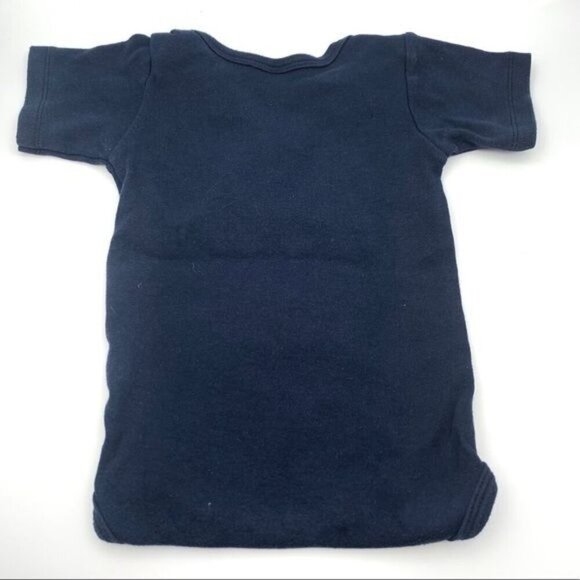 Baby Boys Wild One Graphic First Birthday Navy Bodysuit Short Sleeve Size 12M - Picture 4 of 5